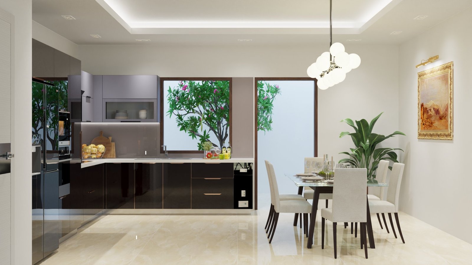 ưu nhược điểm tủ bếp inox cánh kính