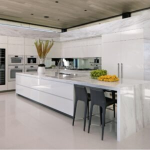 Mẫu tủ bếp inox cánh kính 51