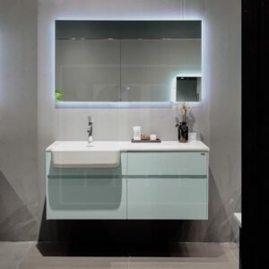 Mẫu tủ gương Lavabo inox 01