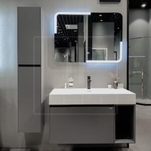 Mẫu tủ gương Lavabo inox 09