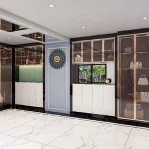 Tủ rượu inox cánh kính sang bền đẹp xu hướng 2026 công trình tại Thanh Hóa